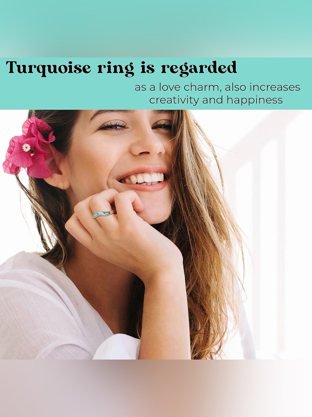 Kingman Turquoise Band Ring for Women